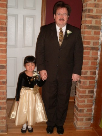 Kasen and Daddy dressed for the Princess Ball